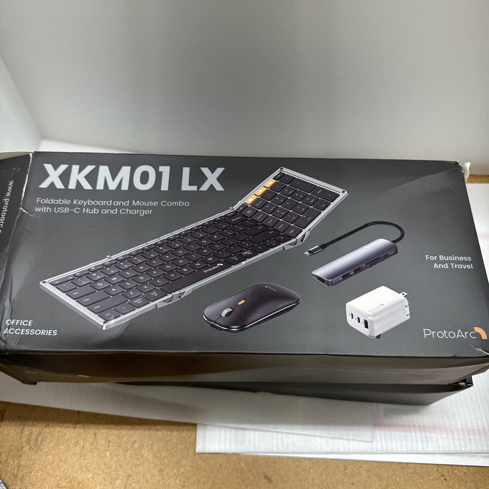 ProtoArc Foldable Keyboard and Mouse With Usbc Hub And Charger XKM01 LX