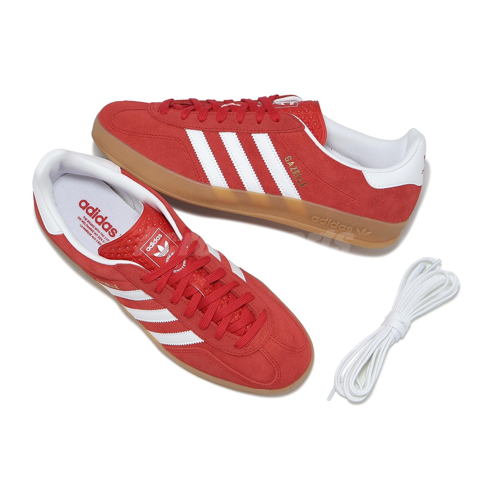 adidas Originals Gazelle Indoor Red White Gum Men Unisex Casual Shoes JI2063