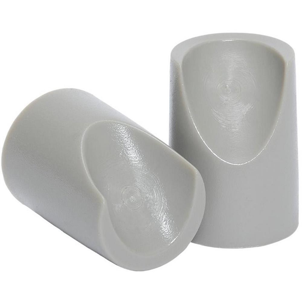 NPS Modern Plastic Folding Chair V-Tip Caps in Gray (Set of 100)