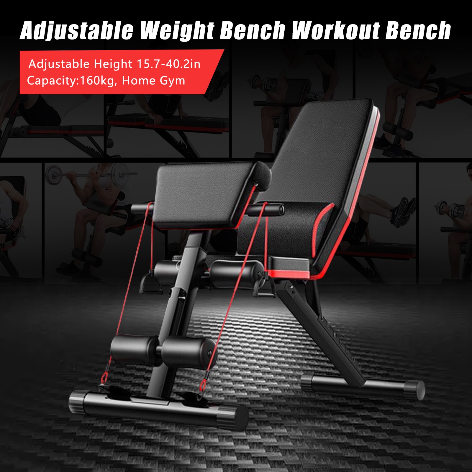 Adjustable Strength Training Weight Bench Home Workout Sit Up Fitness Equipment