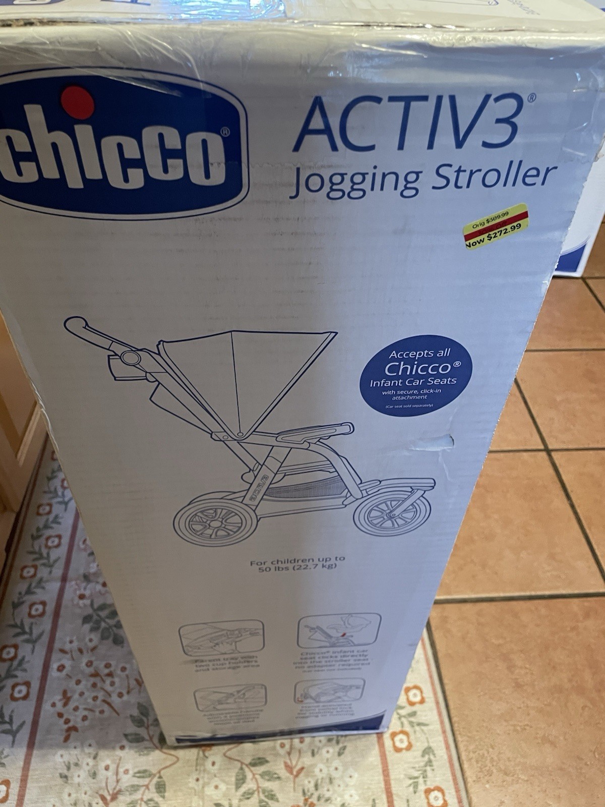 Chicco Activ3 Jogging Stroller, All-Terrain Stroller - Eclipse