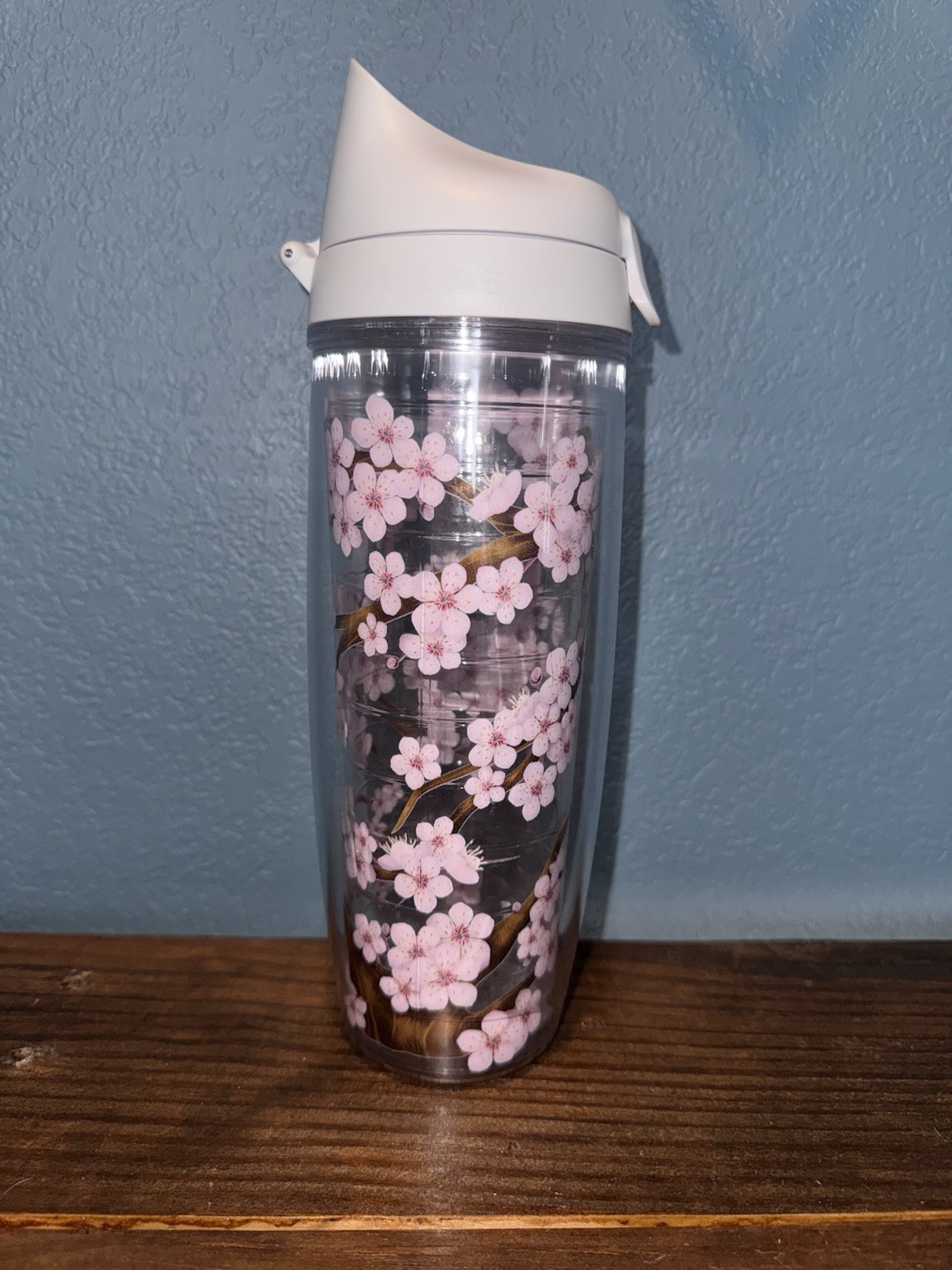 Tervis Tumbler Cherry Blossom Wrap Water Bottle with Lid 24oz EUC