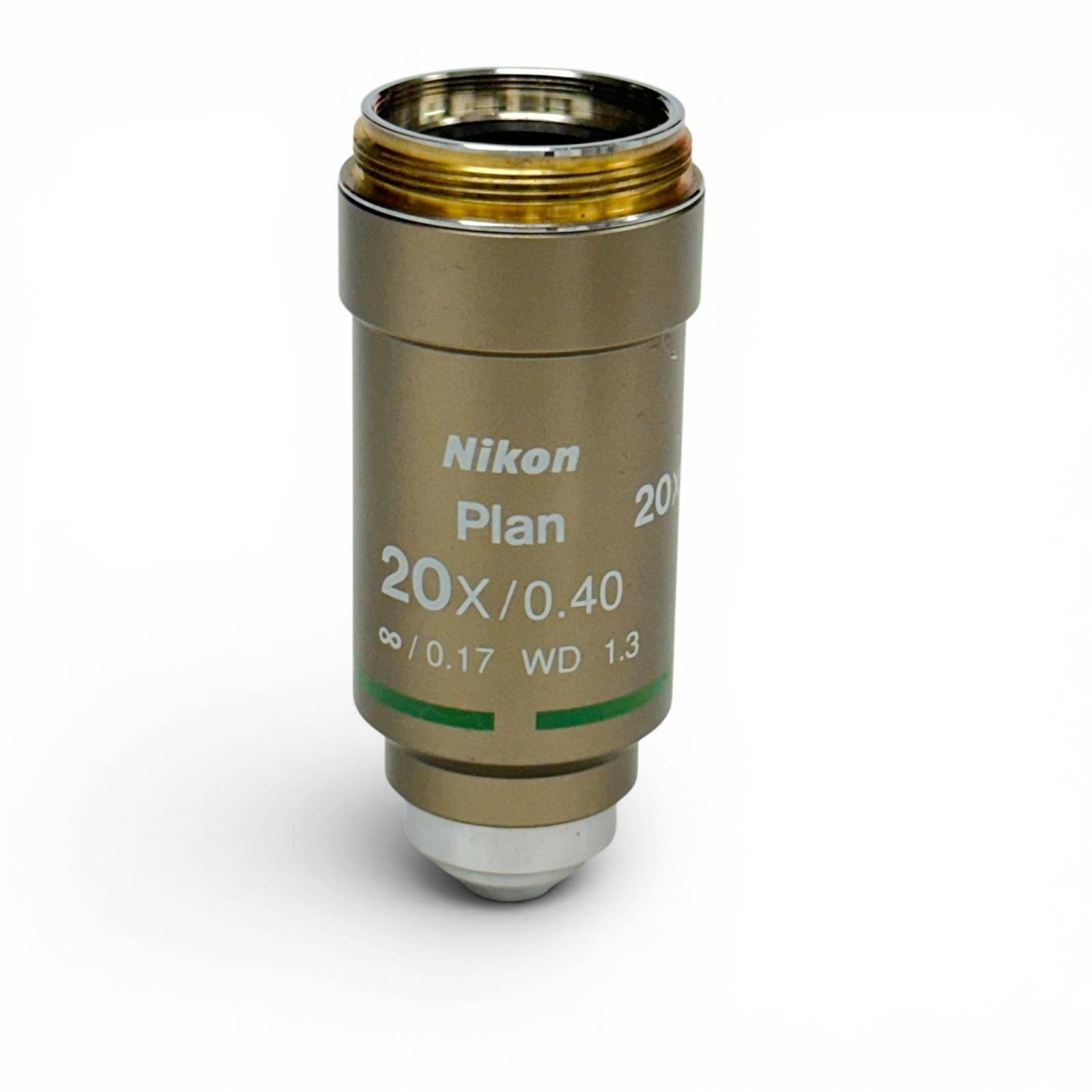 Nikon Plan 20x / 0.40 Microscope Objective Infinity / 0.17 WD 1.3 - Japan Made