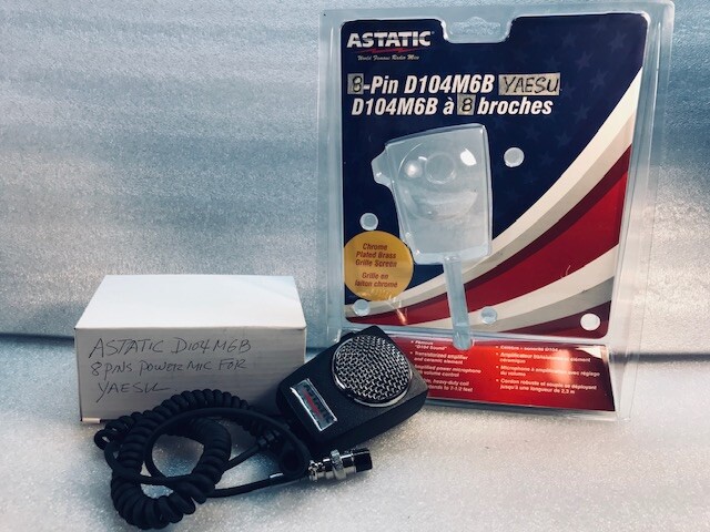 ASTATIC D104M6B For YAESU HAM RADIO microphone 8 pin D104 Handheld mic Fast Ship