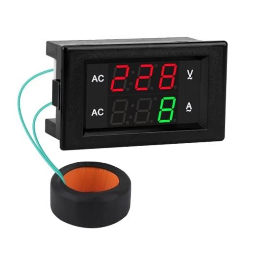 Volt Amp Meter Digital Voltmeter Ammeter Panel, 0.39 Inches LED AC 500V 500A
