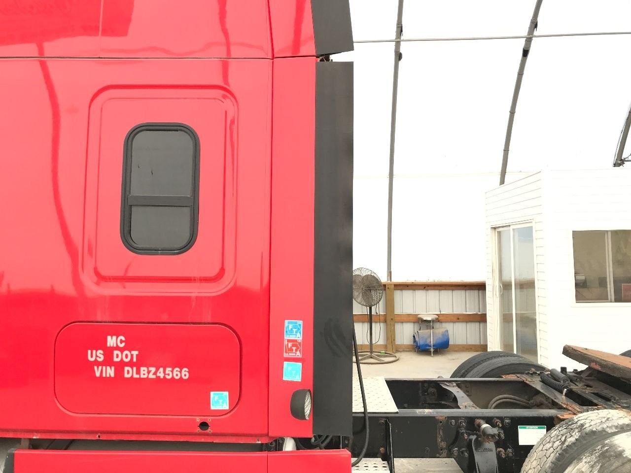 2008-2026 Freightliner CASCADIA RED Left LOWER Side Fairing/Cab Extender - Used