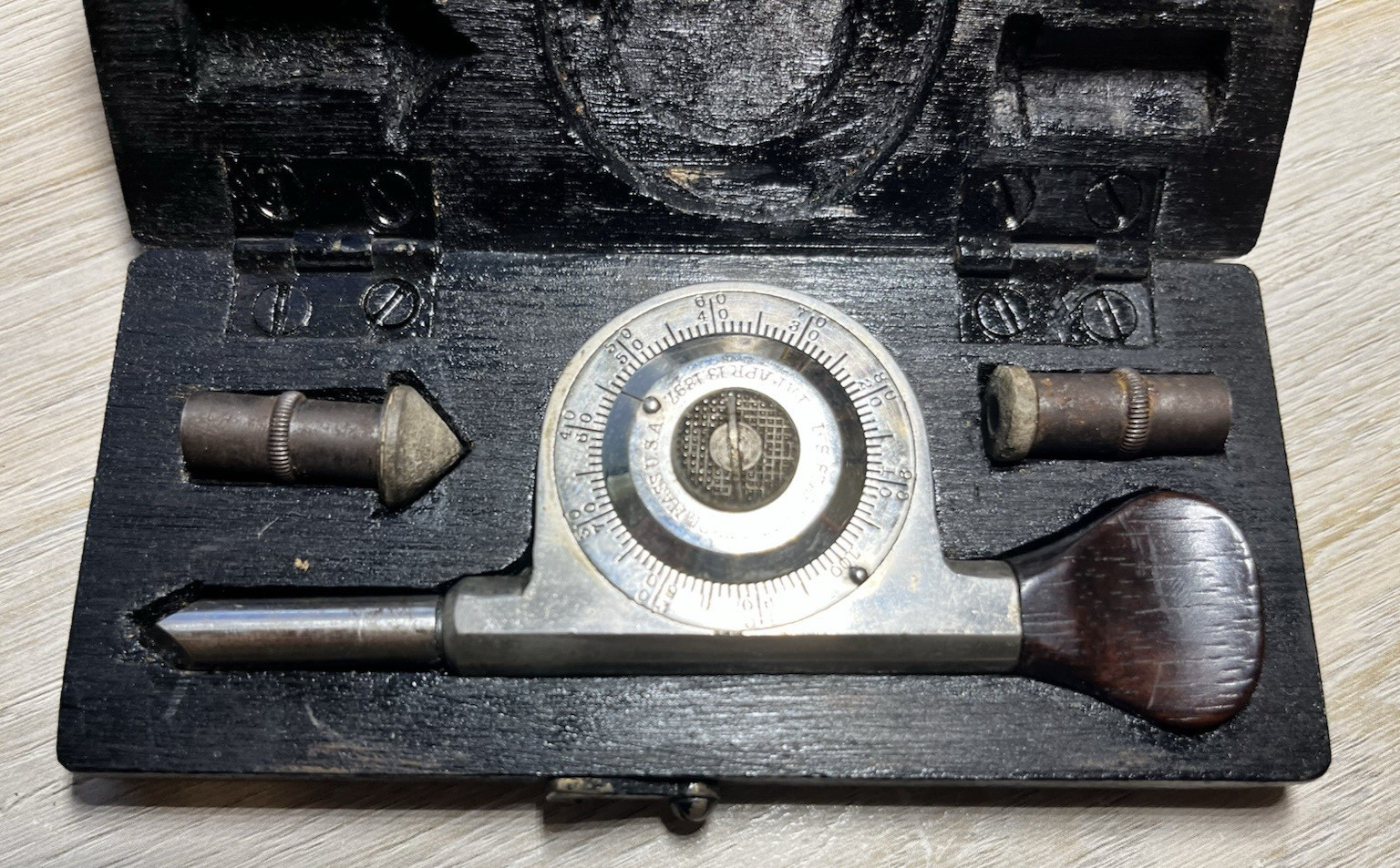 Vintage Tool L.S. Starrett Speed Indicator Dial with Box