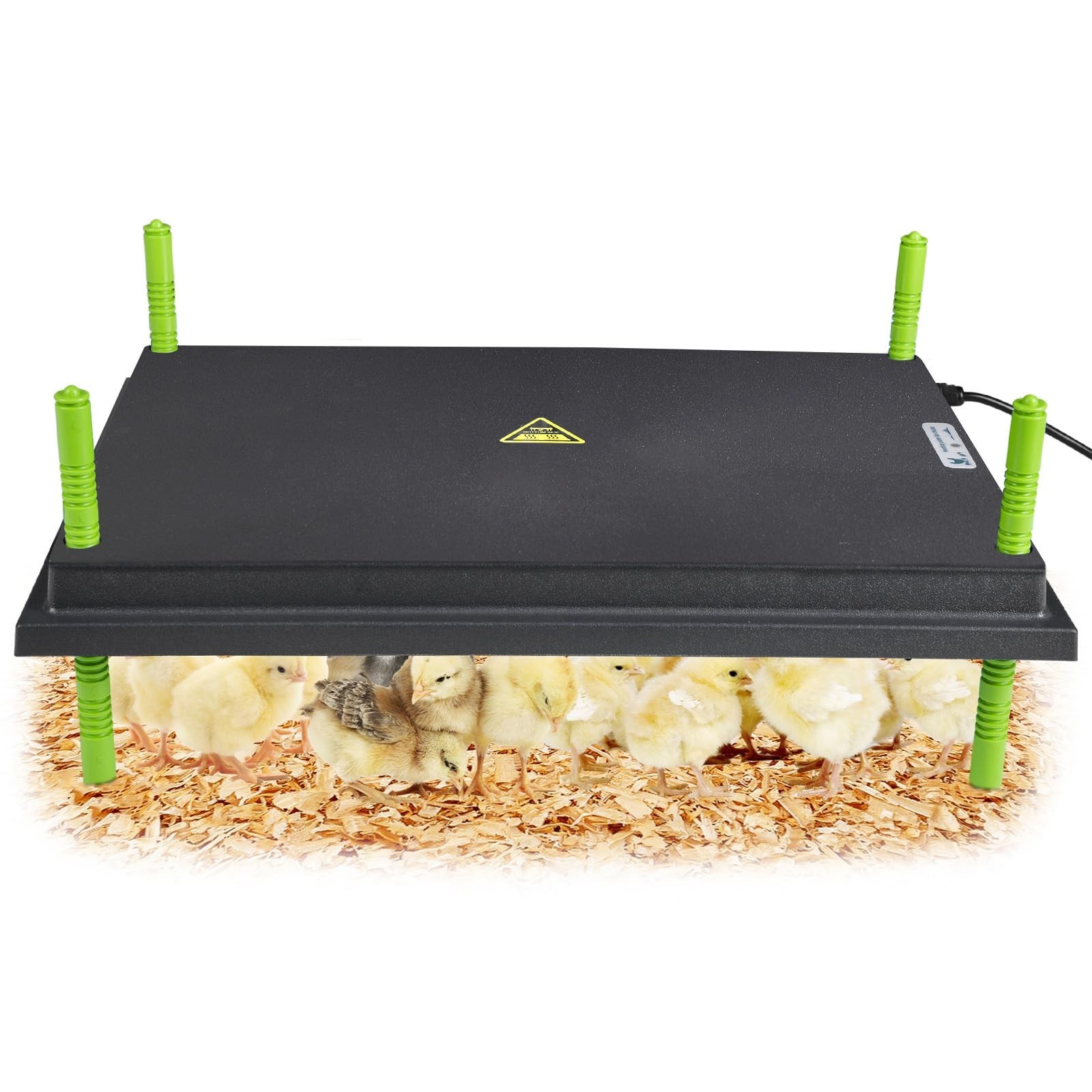 Chick Brooder Heating Plate 16x22" - Adjustable Height & Angle, 50W, Safe for 50