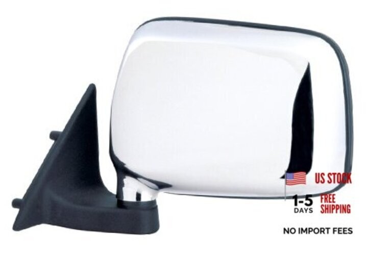 Fit System Driver Side Mirror for Mazda Pick-Up, Chrome, Driver Side (LH)