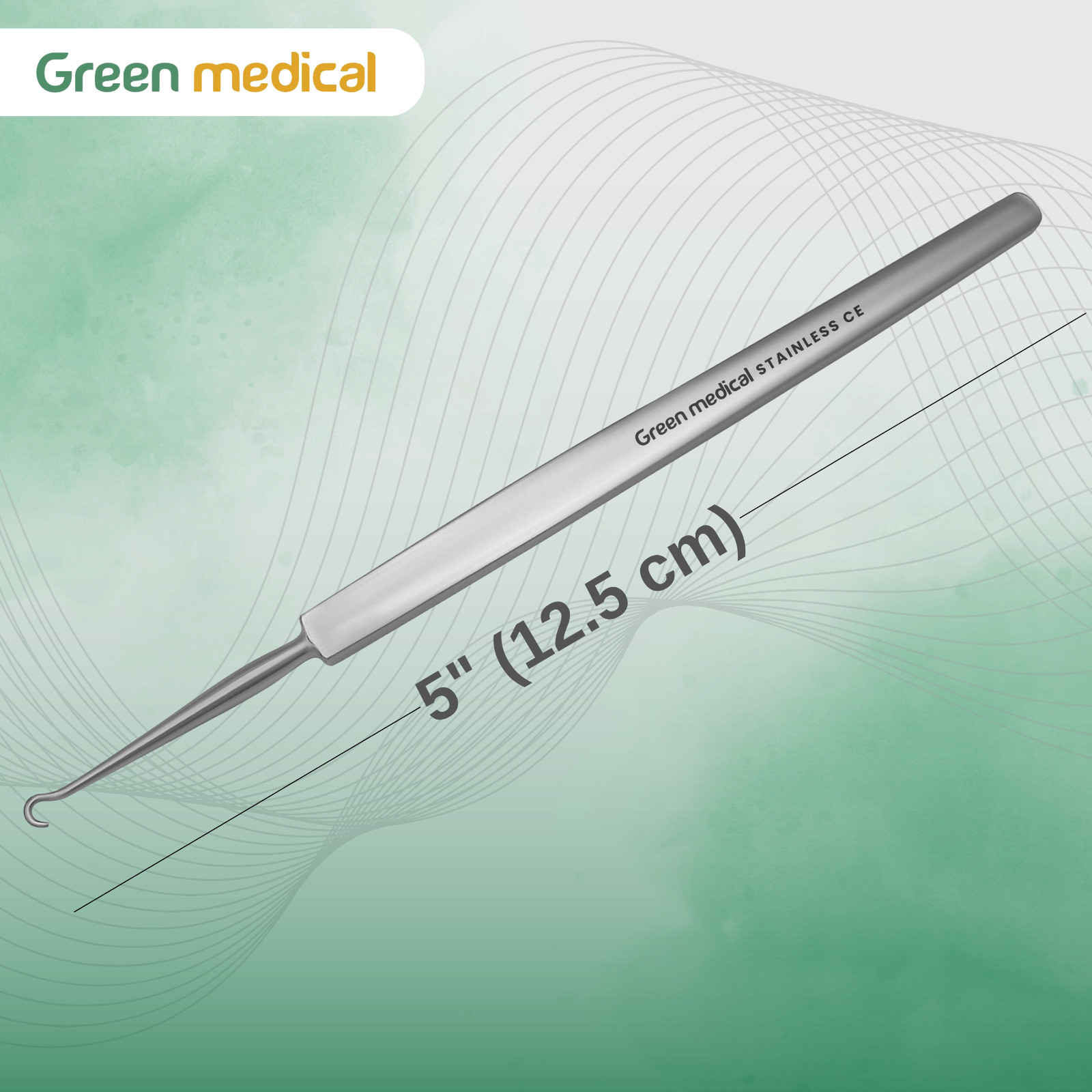 Tyrell Skin Hook, 5", Delicate 1 Blunt Point, Premium German Stainless