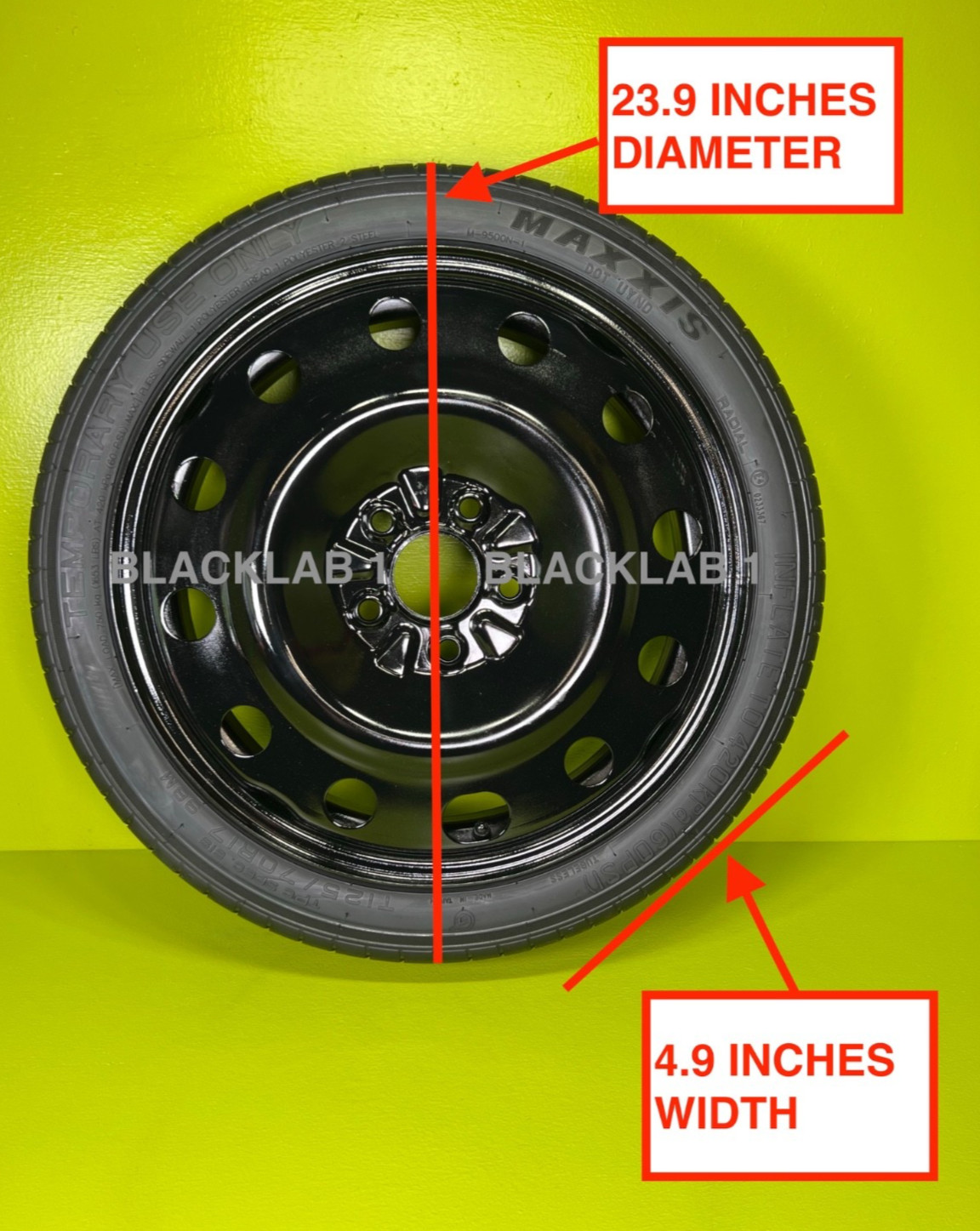 SPARE TIRE 125/70-17 FITS:2002-2010 LEXUS SC430 23.9" DIAMETER