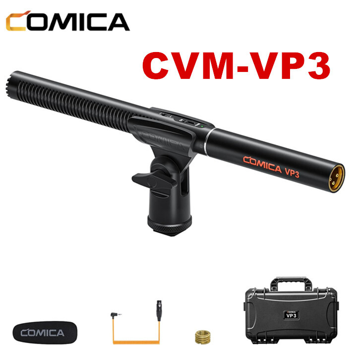 Comica CVM-VP3 Super Cardioid Directional Condenser XLR Microphone Camera Video