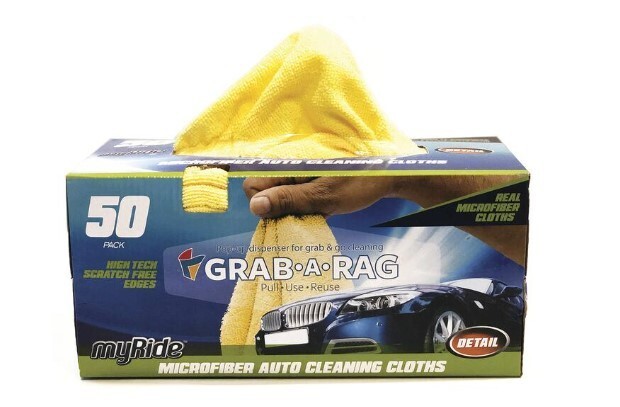 MICROFIBER Towel for Car Detailing- Grab-A-Rag Reusable Microfiber - 50 Count