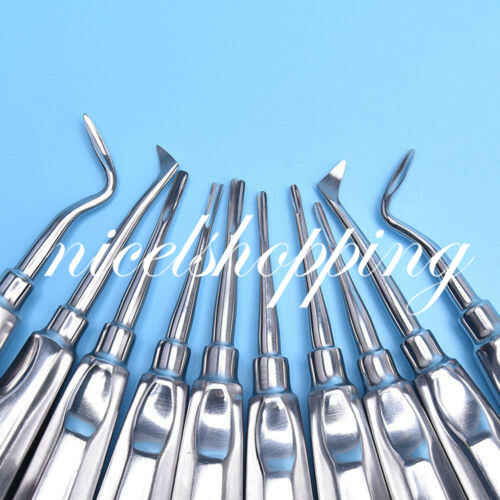 10Pcs/set Dental Stainless Luxation Tooth Extraction Root Elevators Luxating Ele