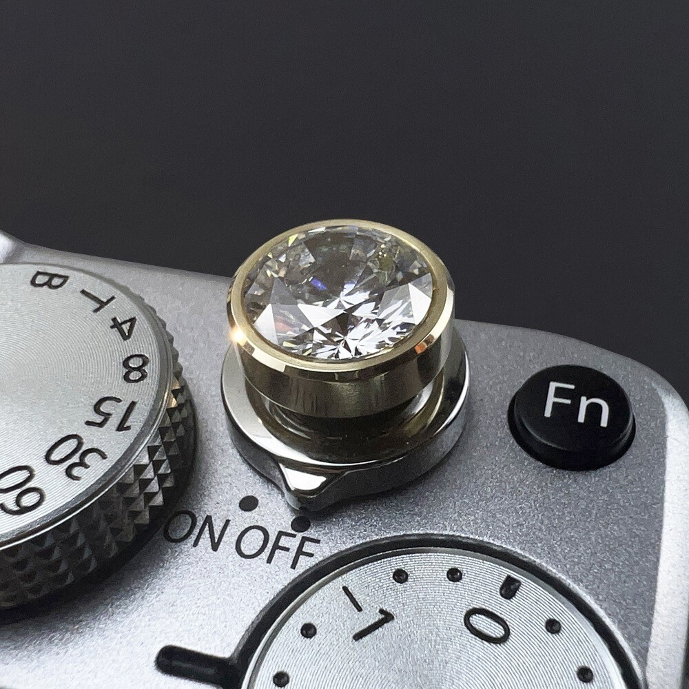 Threaded Shutter Button Rock Crystal Diamond Suitable for Fujifilm, Leica, Nikon