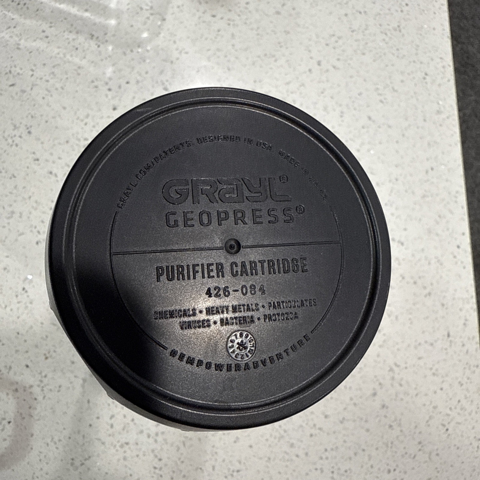 Grayl GeoPress Water Filter and Purifier Bottle - 24 fl. oz, Covert Edition