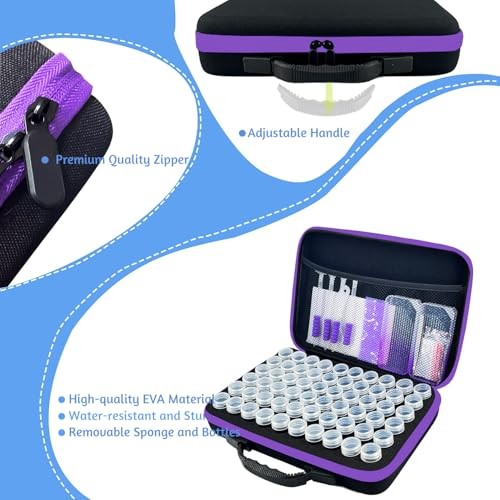 Diamond Art Storage Containers with Dot Drill Tools, 60 Slots Bead Organizer