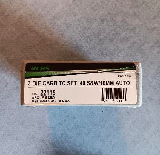 RCBS Carbide 3 Die Set .40 S&W / 10MM AUTO 22115