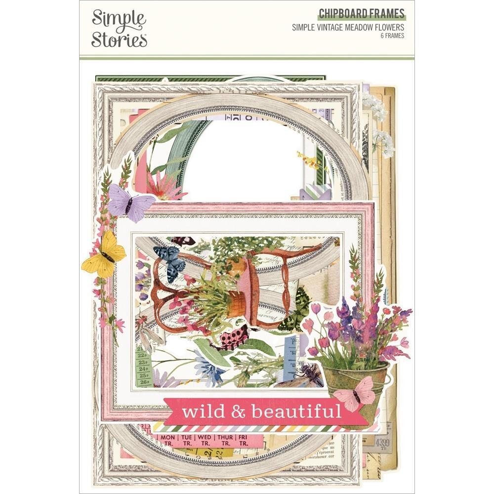 Simple Stories ~ SIMPLE VINTAGE MEADOW FLOWERS ~ Chipboard Frames