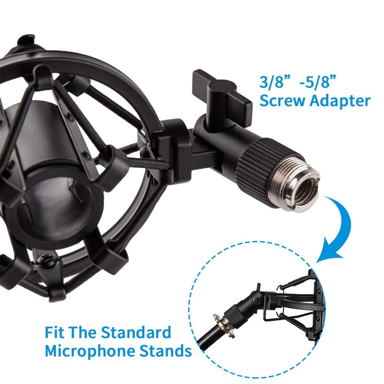 Microphone Shock Mount for 21mm-23mm Small Diameter Size Instrument Condenser...