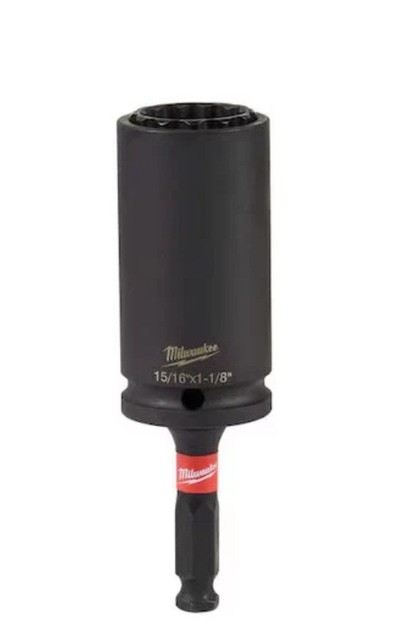 Milwaukee Tool 49-66-5124 Shockwave Lineman's 12 Point 15/16 In. And 1-1/8 In.