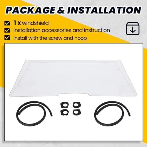 Front Full Windshield Compatible with YAMAHA WOLVERINE RMAX2 1000/ RMAX4