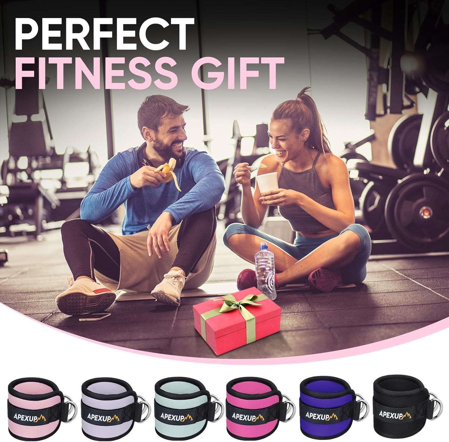 Neoprene Ankle Strap with Adjustable Fit for Cable Machine Workouts