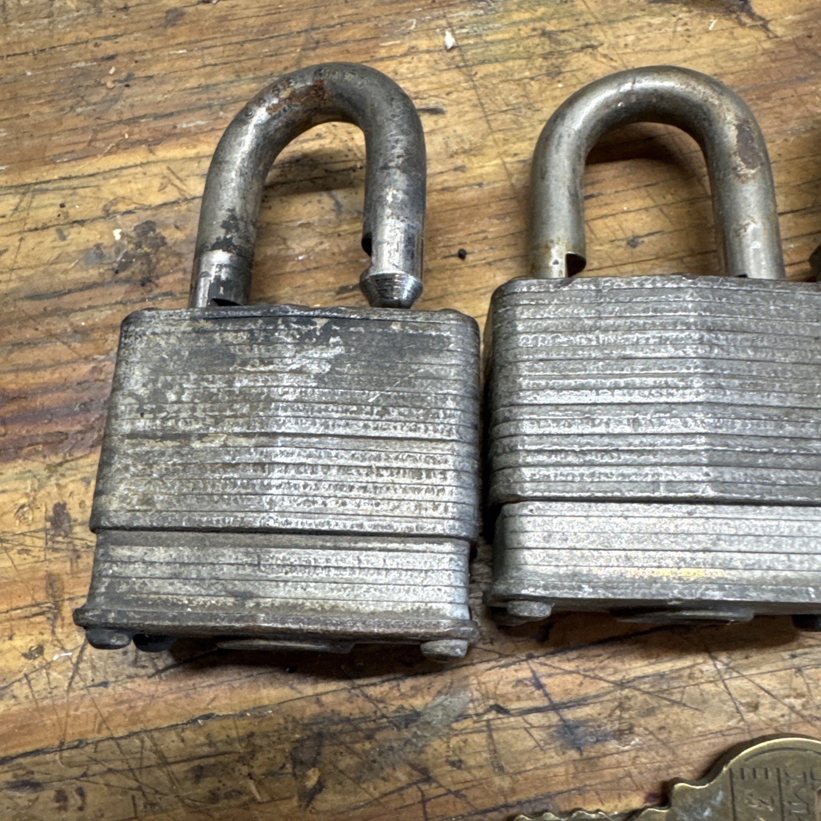3 Keyed-Alike Master Lock No. 3 Padlocks With 1 Key Older Locks