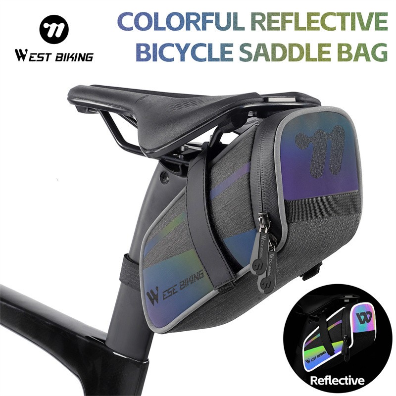 WEST BIKING Waterproof Bicycle Saddle Bag Road Bike Cycling Rear Seat Tail Bag