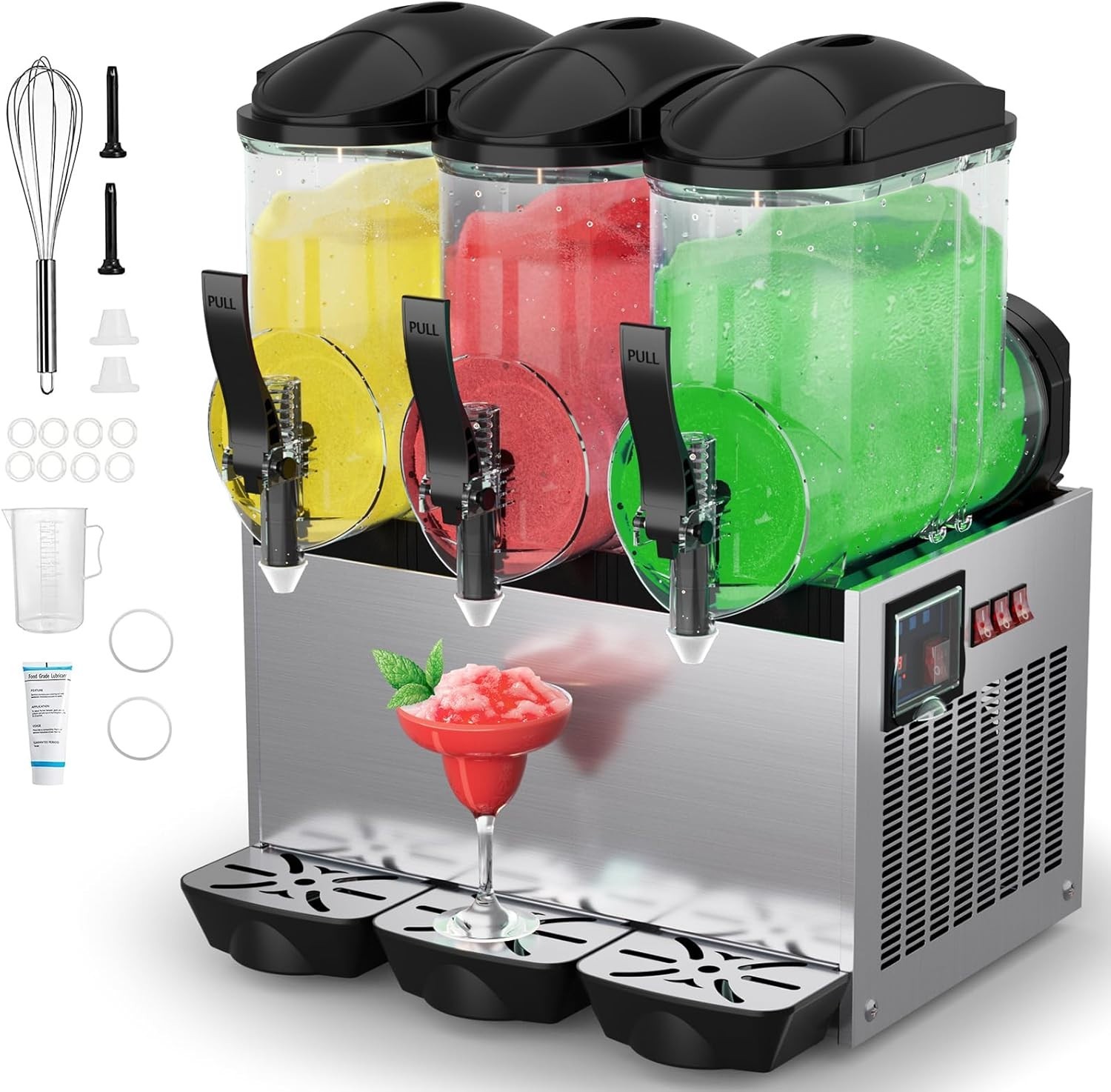 45L Commercial Slushy Machine Dual Temp Control Margarita & Slushie & Cold Drink