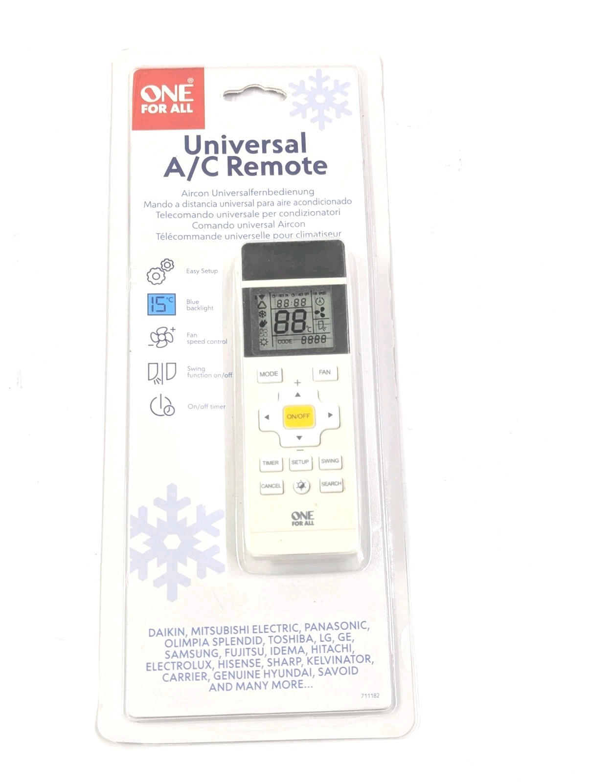 One for All URC 1035 Universal Aircon A/C Wireless Remote Display URC1035