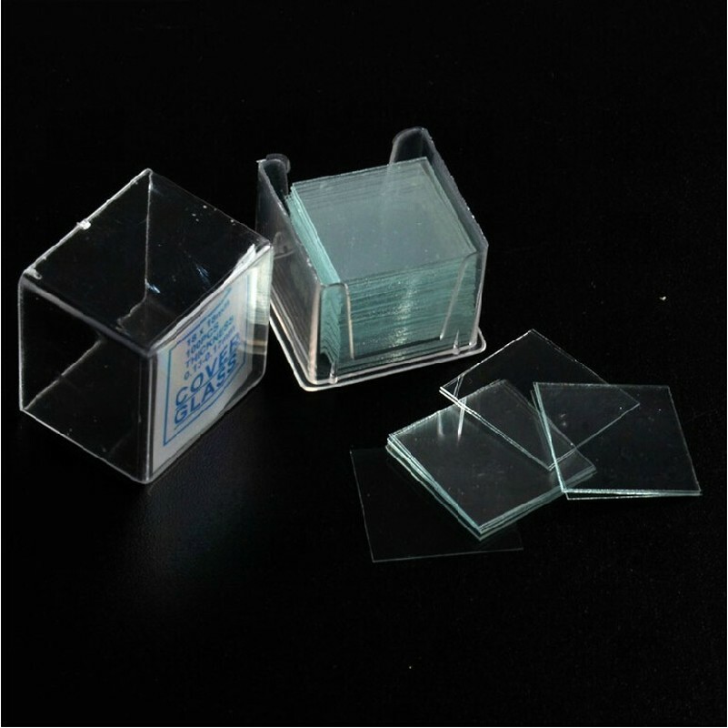 4pcs  100PC/Box Thickness 0.006 "Microscope Glass Cover Blank Coverslips Slides