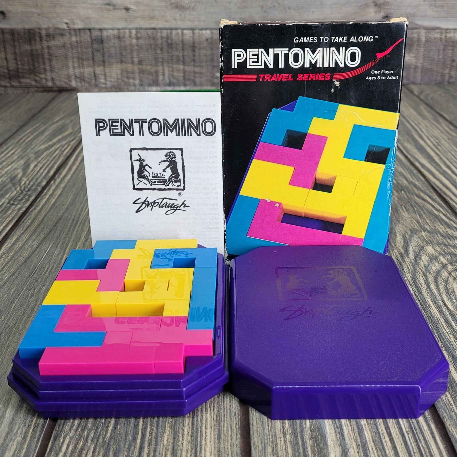 Pentomino Puzzle Game Vintage Pocket Travel Size Brain Teaser Looks Unused!