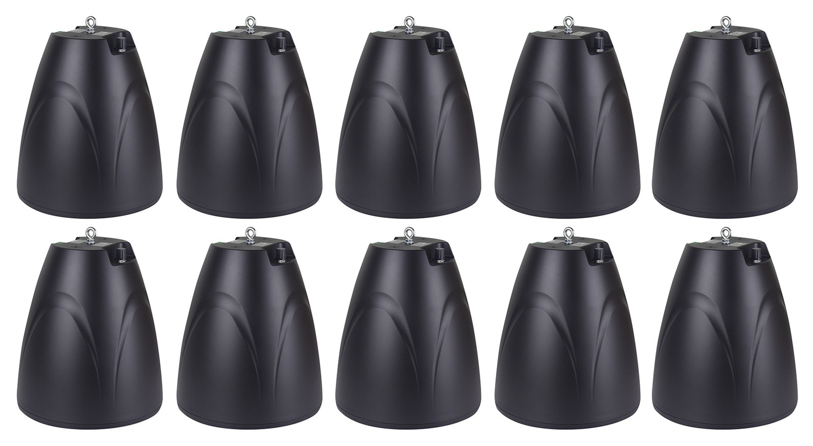 10) Rockville PEN-65T Black 6.5" 70V Hanging Pendant Speakers For Restaurant/Bar