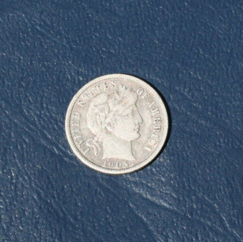 1905  BARBER SILVER DIME  *FINE DETAILS*