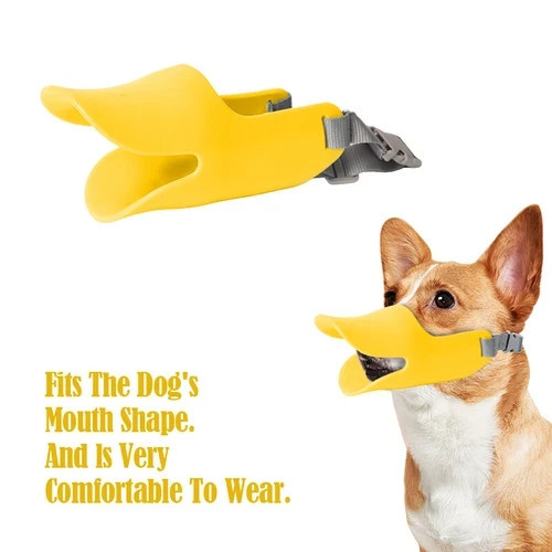 Dog Muzzle Anti Bite Soft Silicone Mouth Cover Adjustable Strap Pet Masks Covers