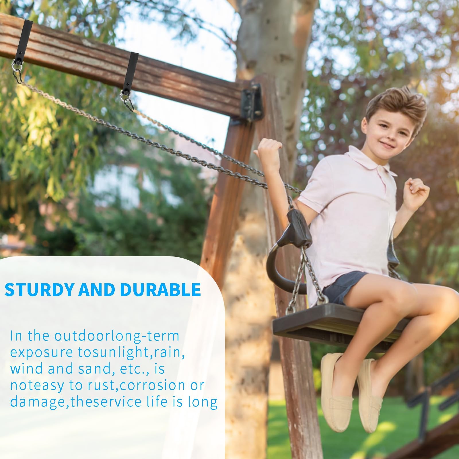 Heavy Duty Swing Hangers, Wooden 180° Swing Set Accessories Hammock Capacity ...