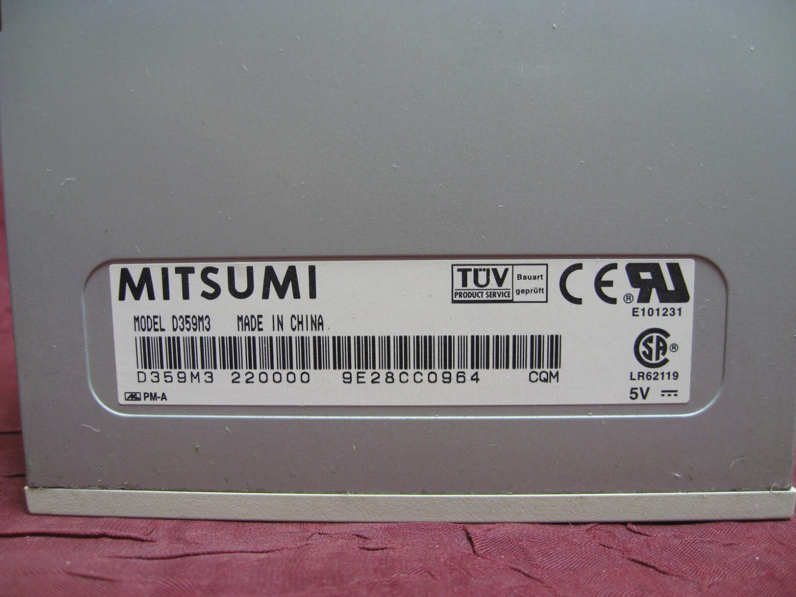 Mitsumi D359M3 3.5" 1.44MB Internal Floppy Disk Drive