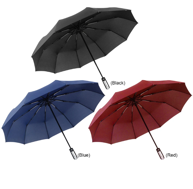 Automatic Umbrella Anti-UV Sun/Rain Windproof 3 Folding Compact Umbrella