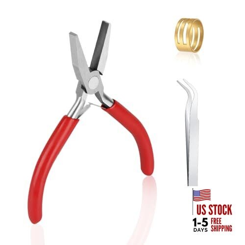 Flat mouth pliers Jewelry Making, needle nose pliers for Red-flat Mouth Pliers