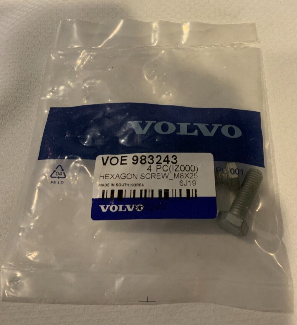 Volvo Voe 983243 4PC (IZ000) Hexagon Screw M8X25 6J19