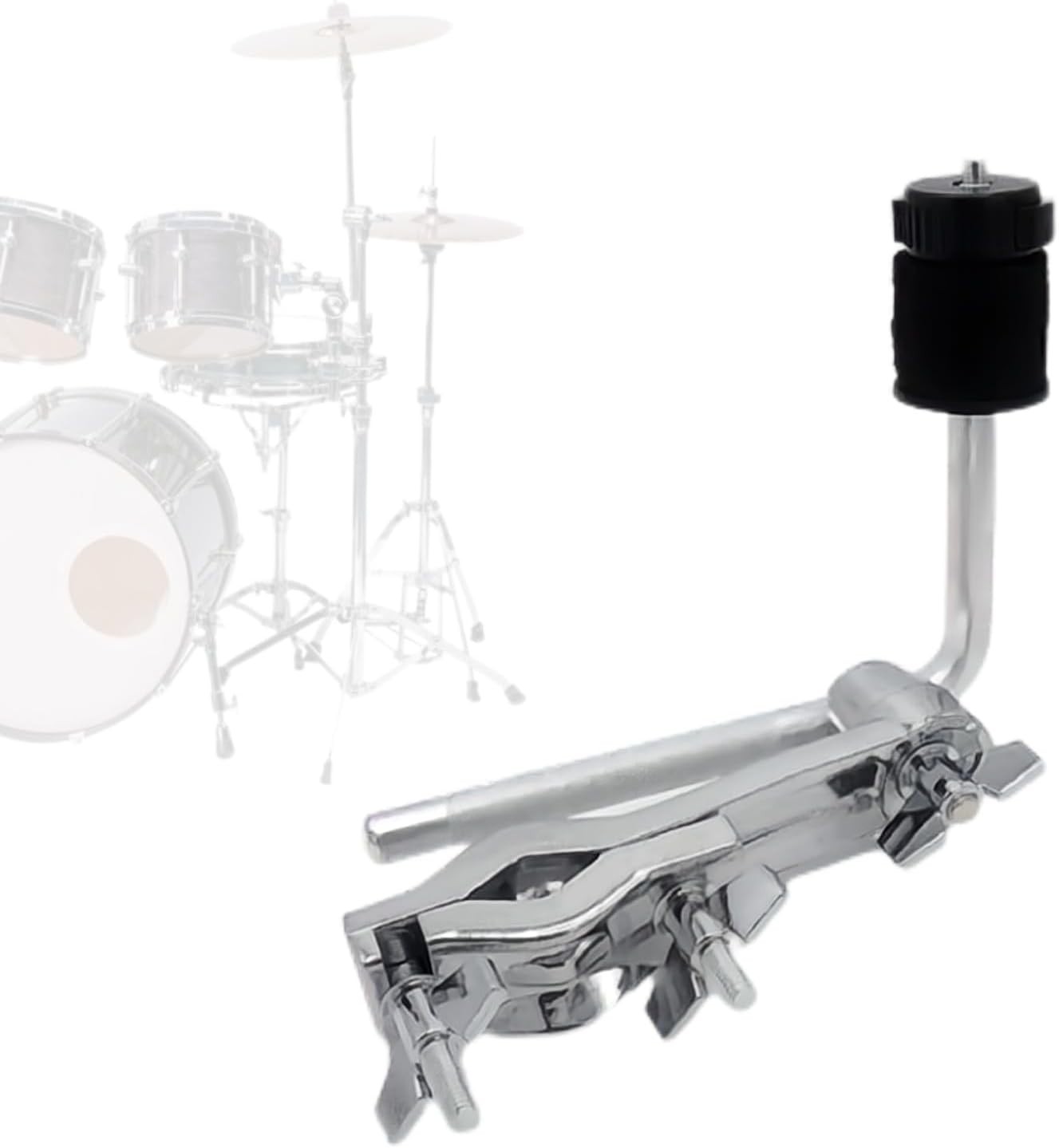 Cymbal Stand Clamp with Boom Arm, Drum Set Extension Mount for Percussion Ins...