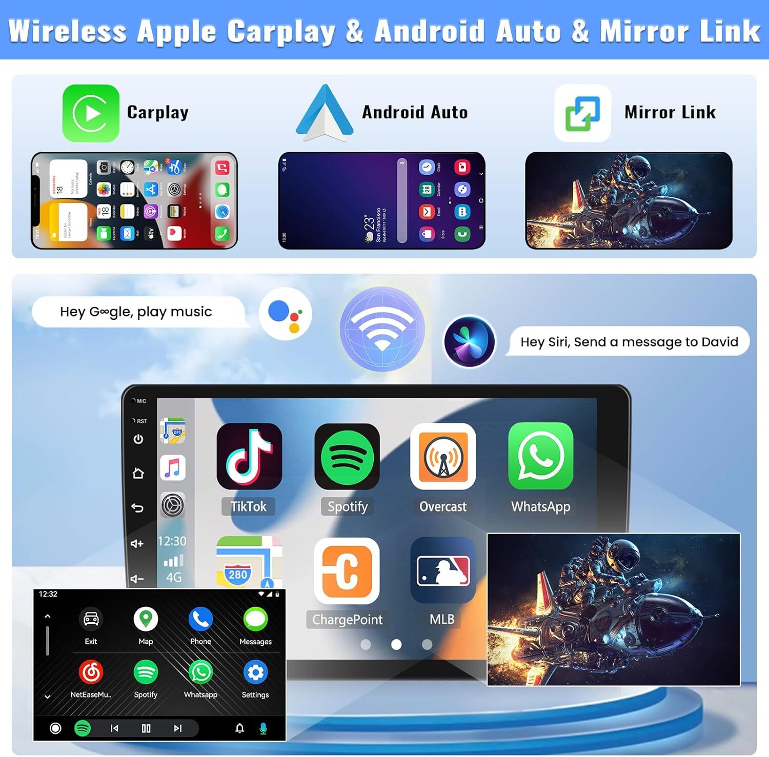 Carplay For Nissan Sentra 2007-2012 Apple Car Radio Stereo Android 13 GPS Navi