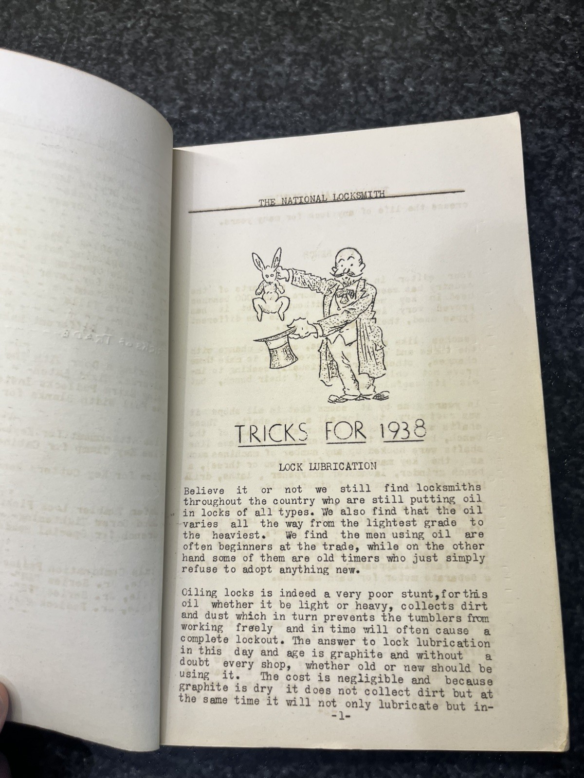 Dec 1938 The National Locksmith Hand Book Codes Book