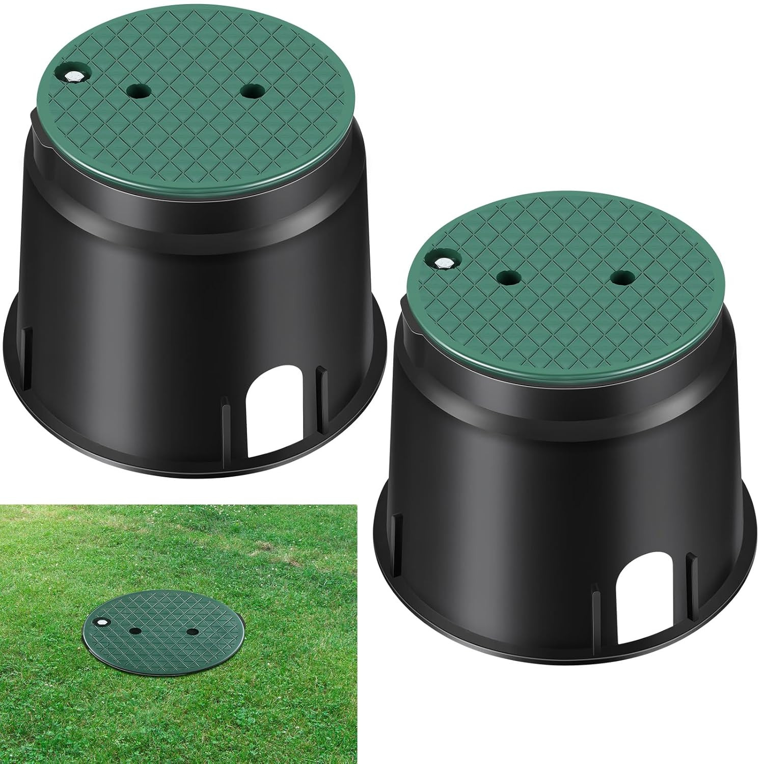910 Electrical Splice Box - 10" Underground Junction Box for Outdoor Wiring (2 P