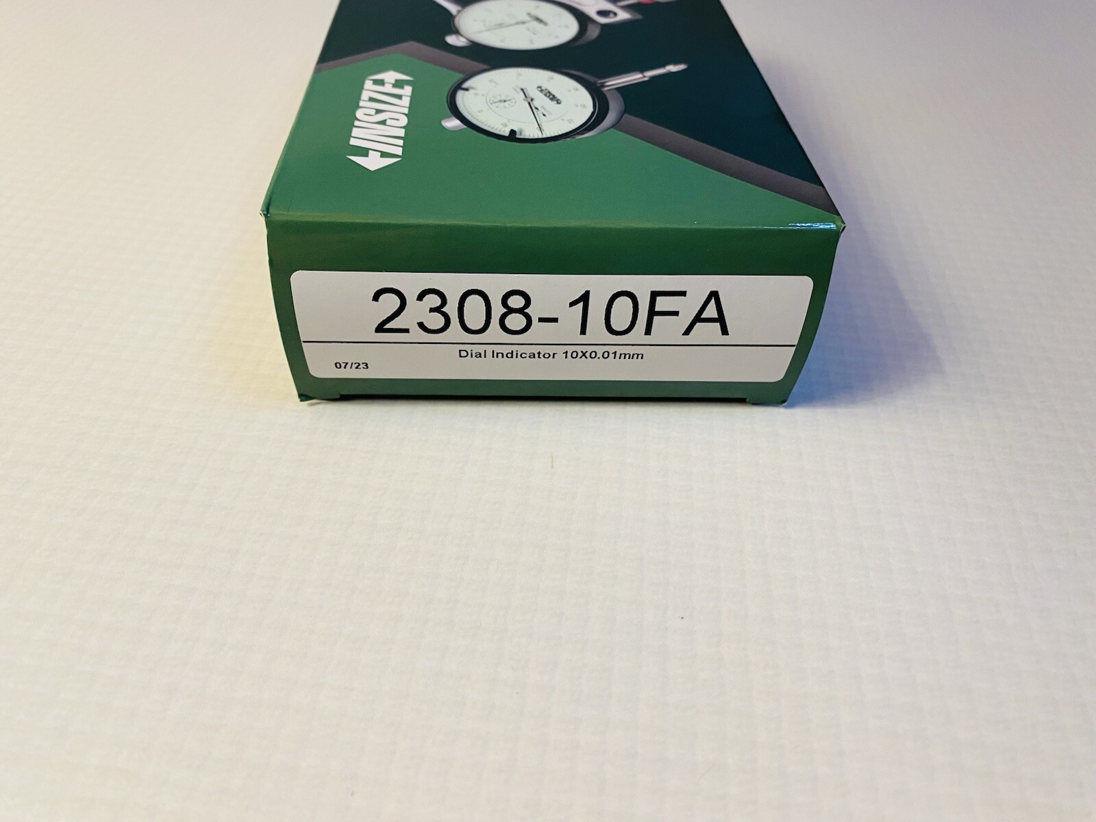 INSIZE Dial Indicator - Flat Back: 0 to 10 mm Range, Continuous Reading