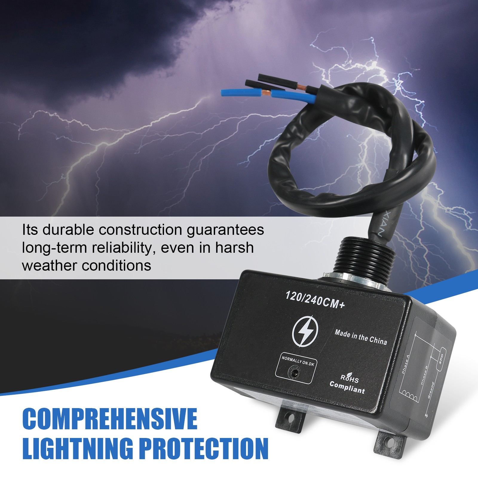 DTK-120HW Surge Protective Device (SPD) / AC Surge Suppressor