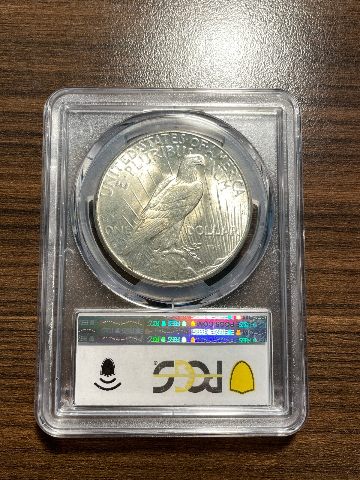 1923-S Peace Silver Dollar $1 PCGS MINT STATE 63 MS 63 Type 2, Low Relief