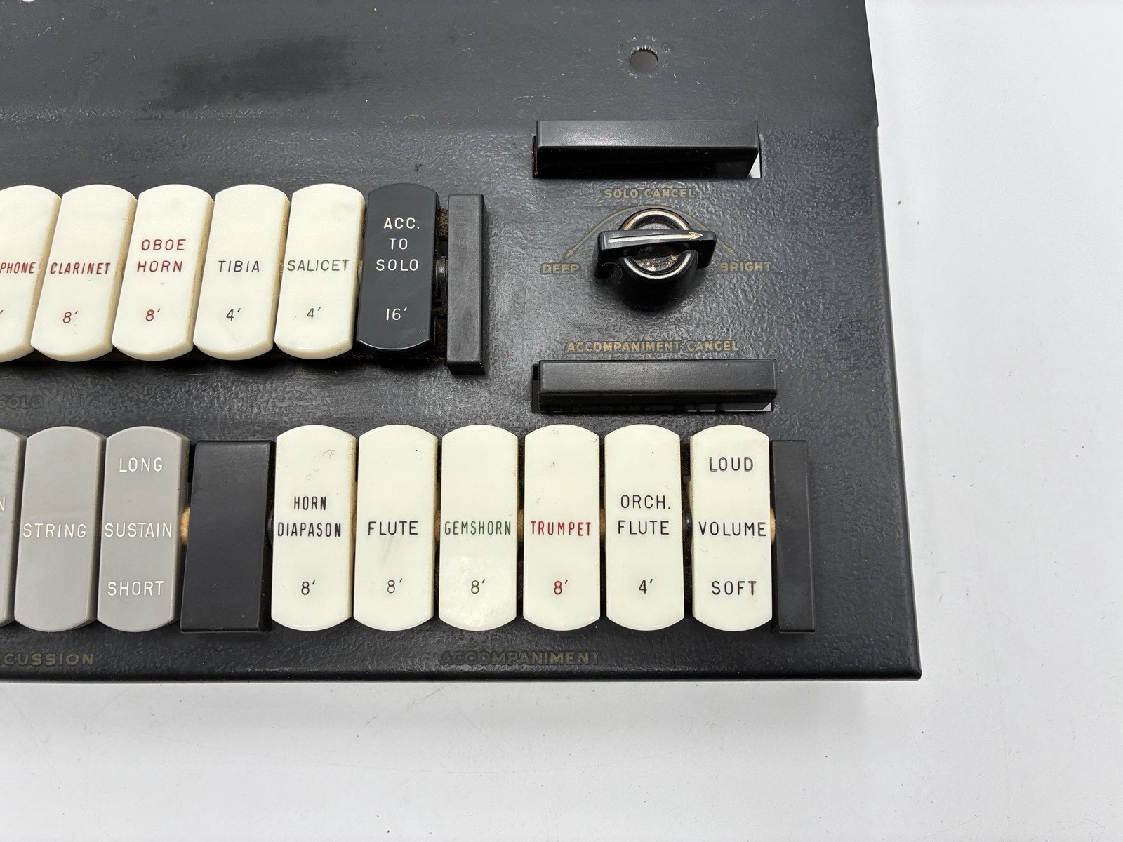 Vtg Baldwin Model 5 5A Organ Stop Tab Control Panel Assembly Levers Parts