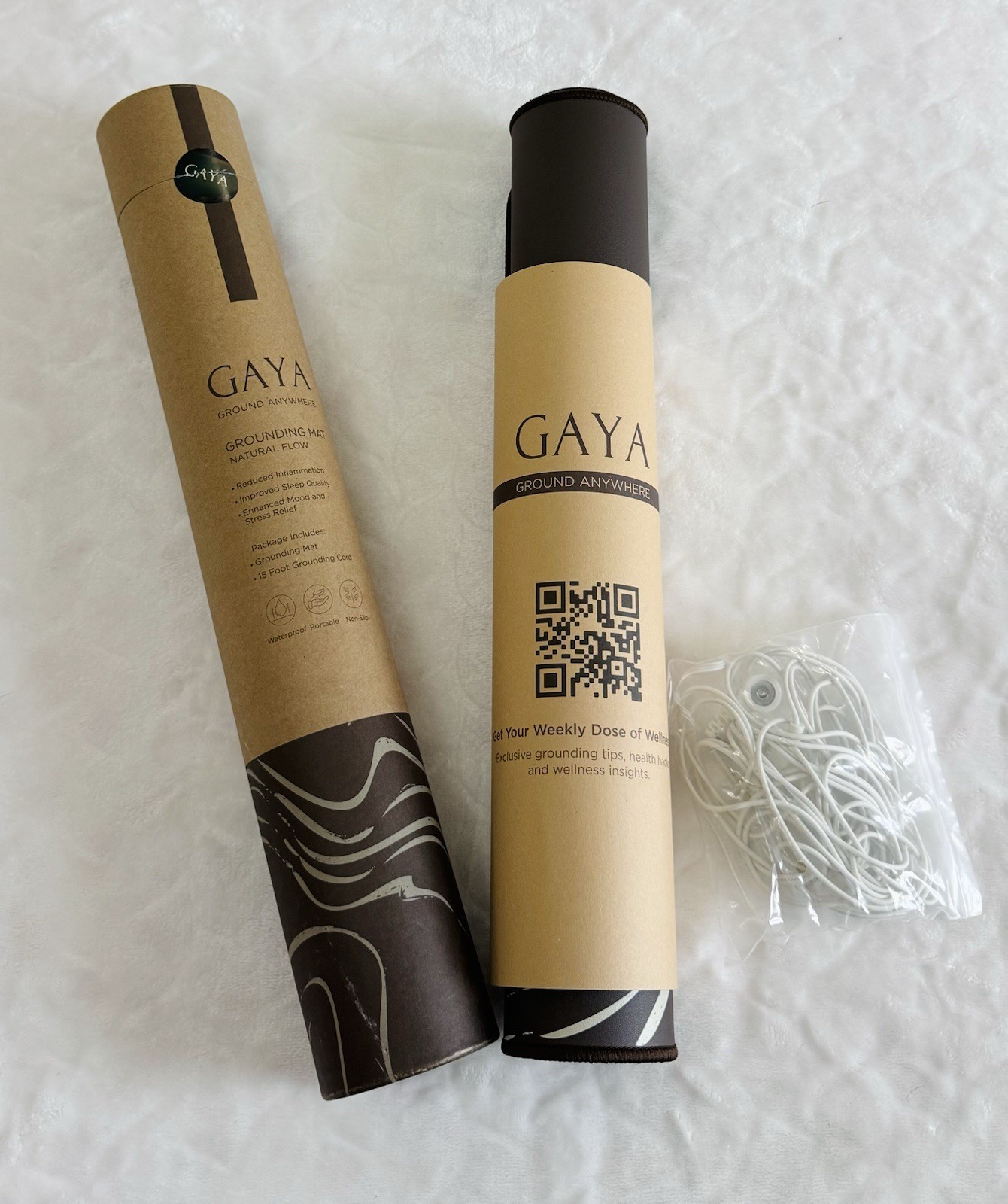 GAYA Grounding Mat Ground Anywhere Natural Flow w/15 Ft Cord